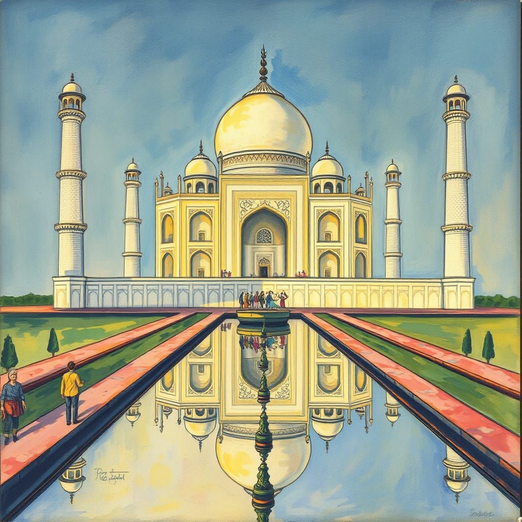 Majestic Mughal Palace at Sunset