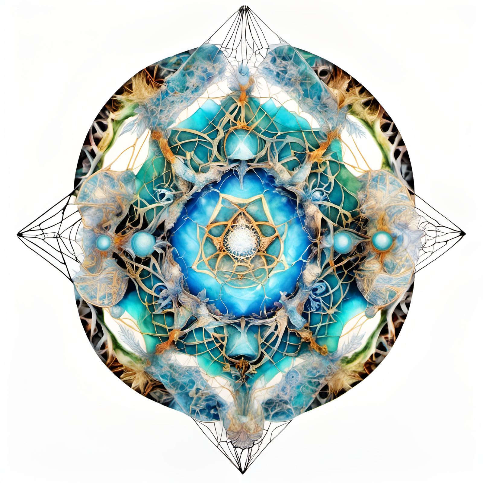 Quantum Zentangle with Druidic and Geometric Elements