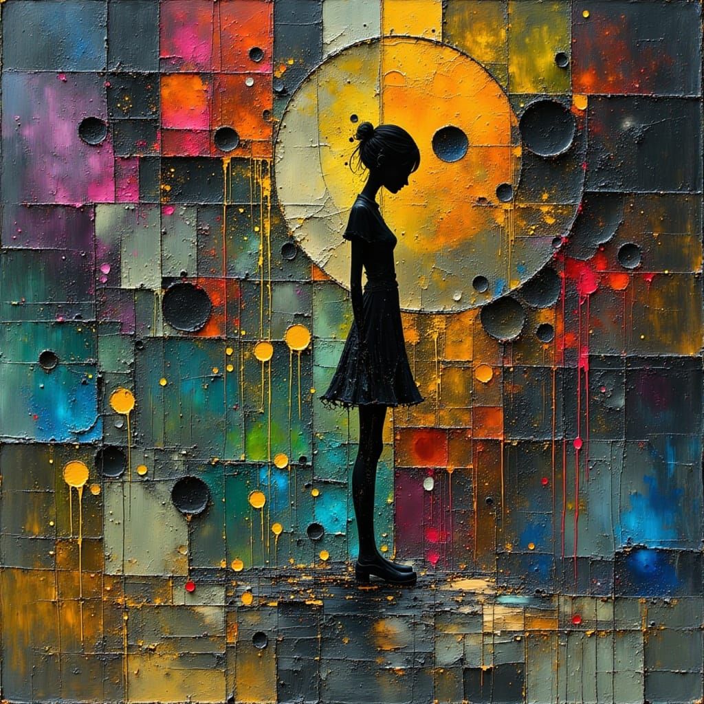 Dark Oil Paint Portrait in Akimora Style