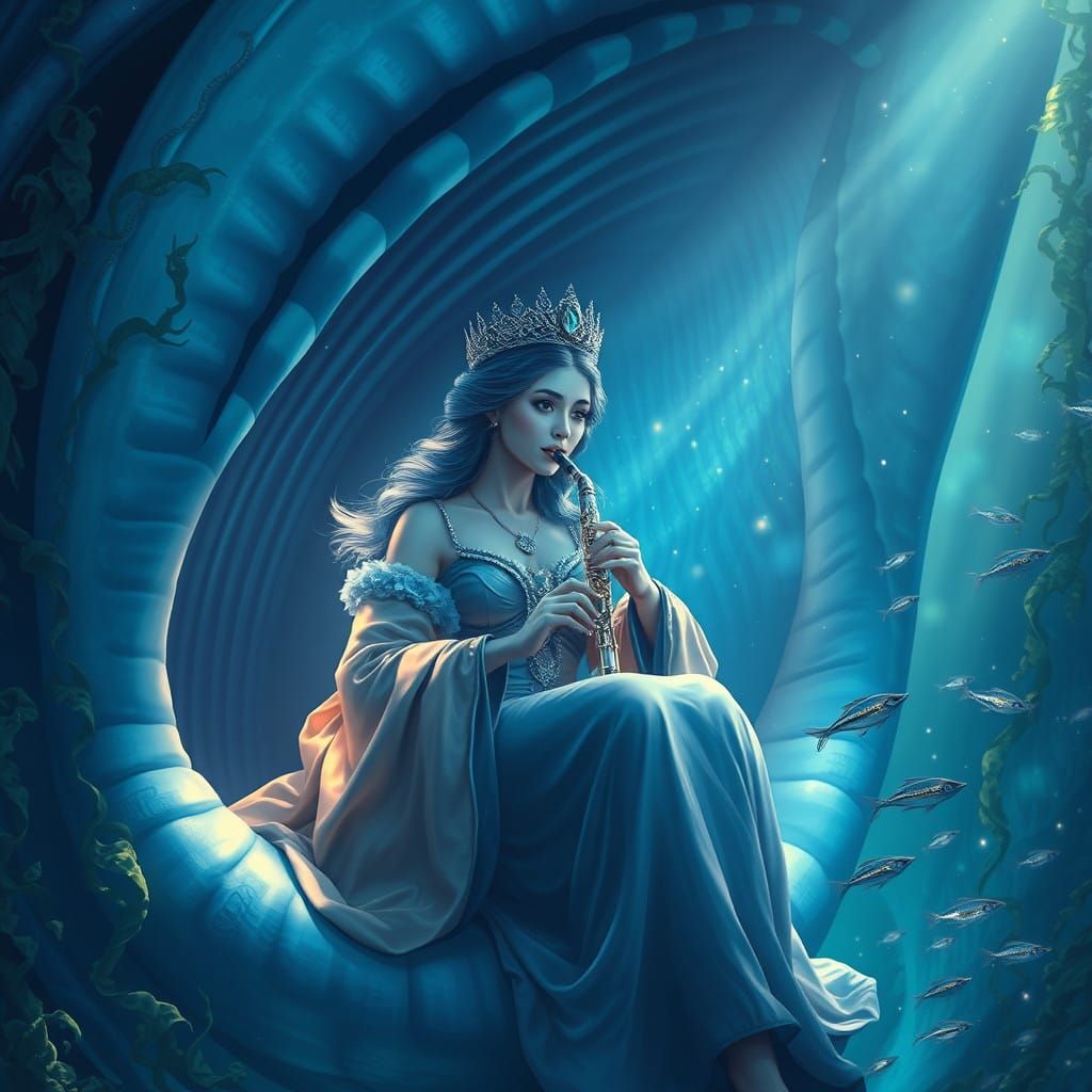 Regal Princess Plays Clarinet in Blue Whale's Mouth in Dream...