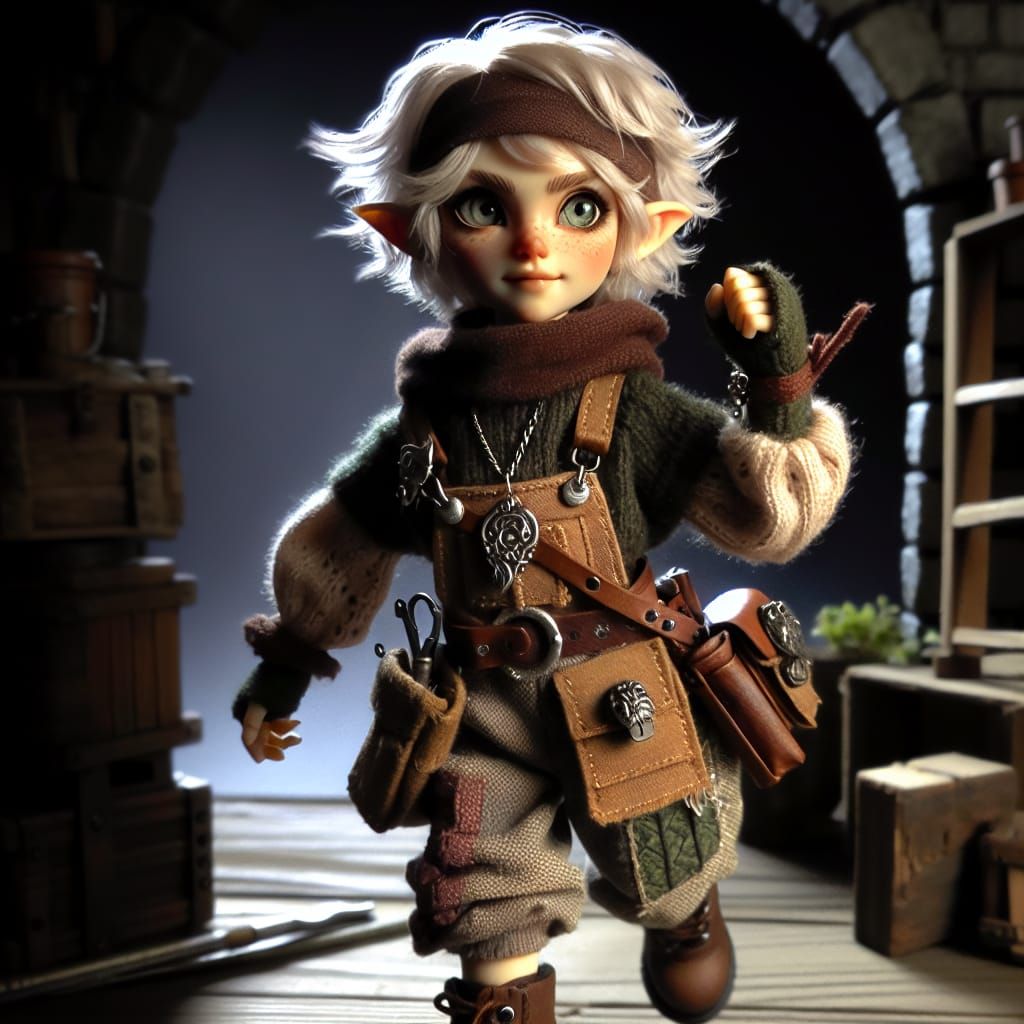 Halfling Rogue in Urban Alley: Digital Film Still