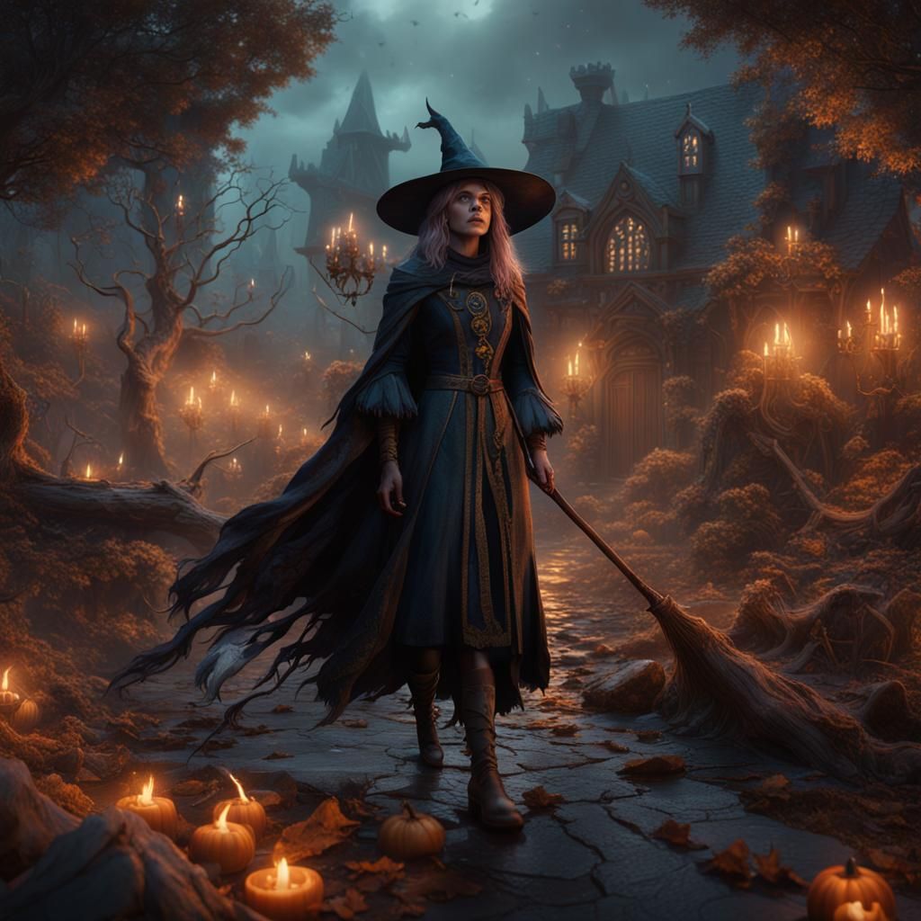 Fantastical Witches in Detailed Matte Painting