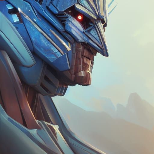 Transformer Portrait in Hyperdetailed Digital Art Style