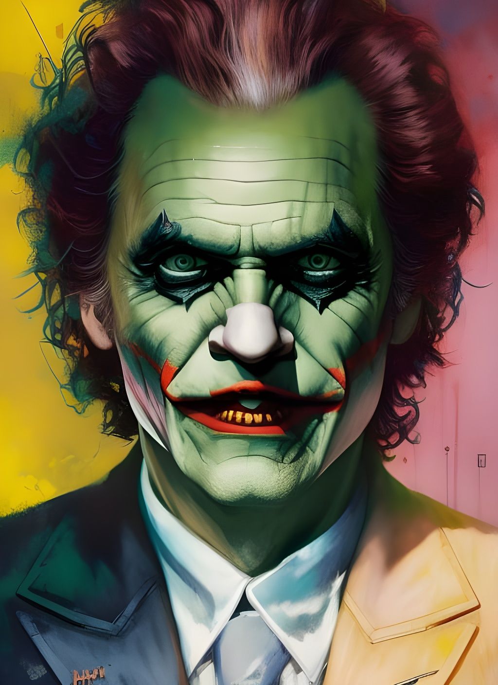 Malcolm McDowell as Joker: Crayon Caricature