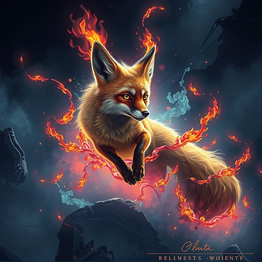 Fiery Fox Digital Art