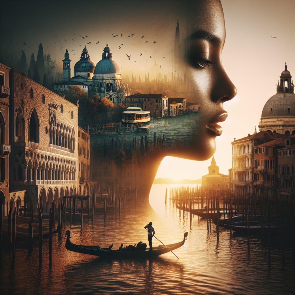 Venetian Dream: A Woman's Profile in Venice