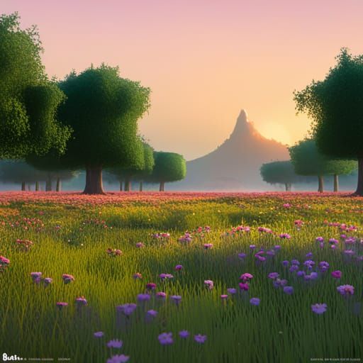 Lush Plain with Wildlife, Dynamic Lighting
