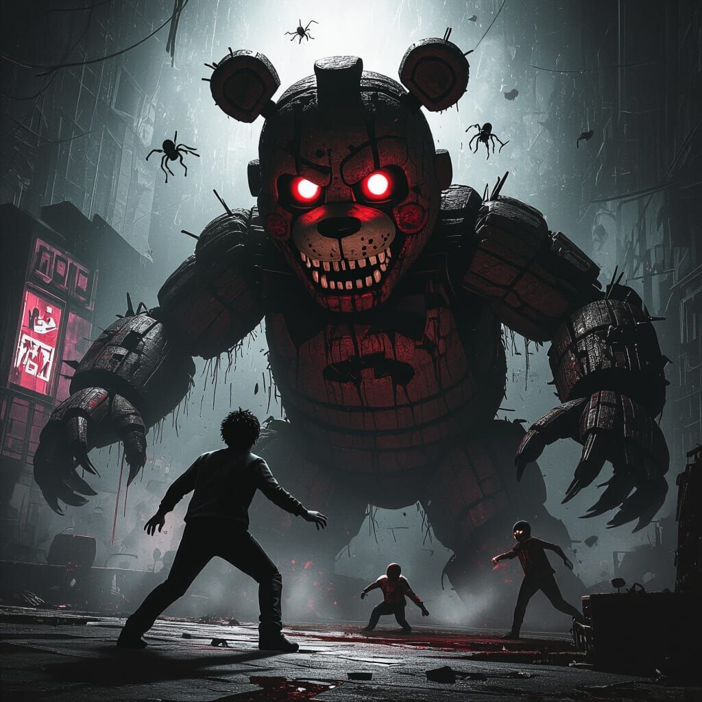Terrifying Nightmare: Boy Mauled by Cyberpunk Freddy Fazbear