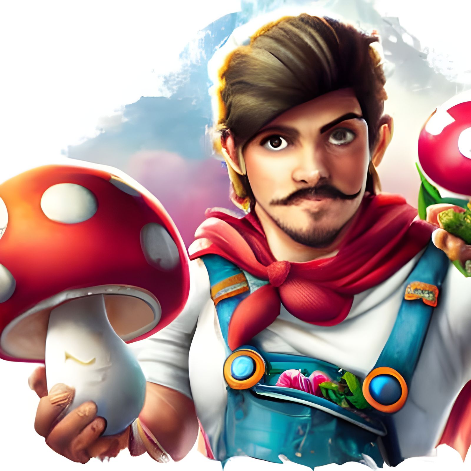 Hot Mario: "Hello, madamoiselle. Might I interest you in a Super Shroom?"