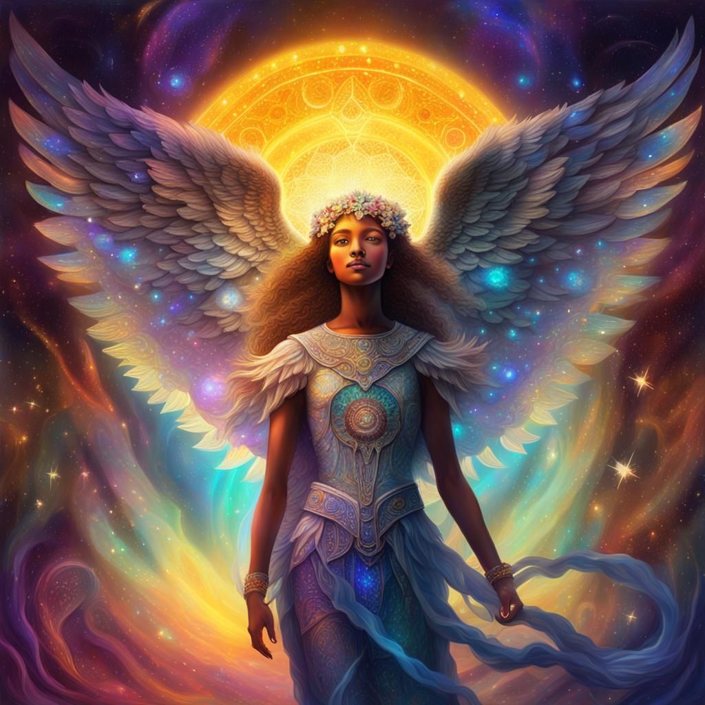 Holographic Angel of the Morning Illustration