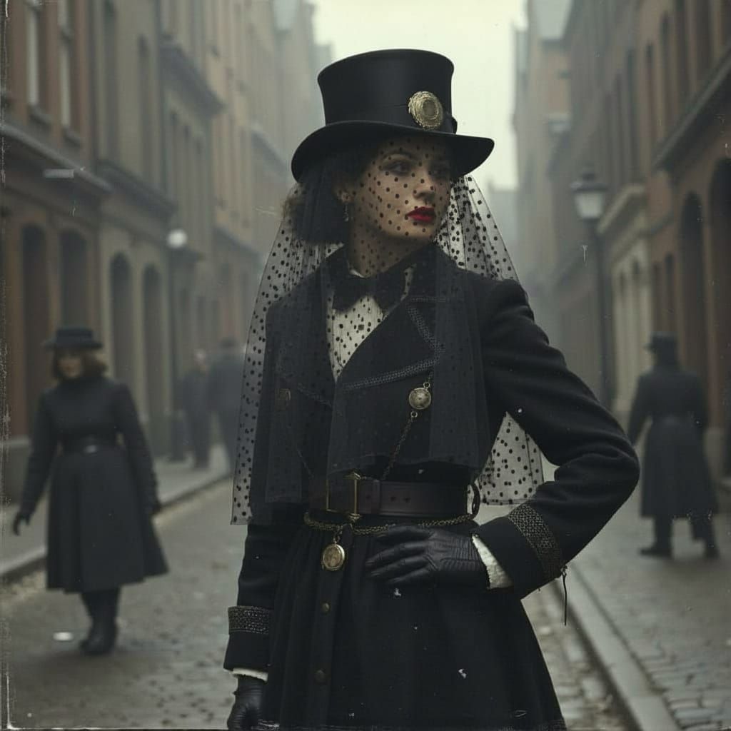 Victorian Timelord Woman in Steampunk Attire