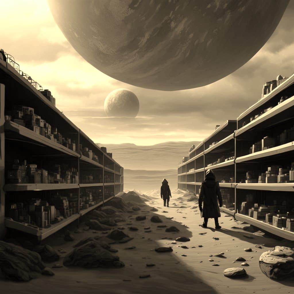 Sinister Alien Supermarket on Mars, Digital Art