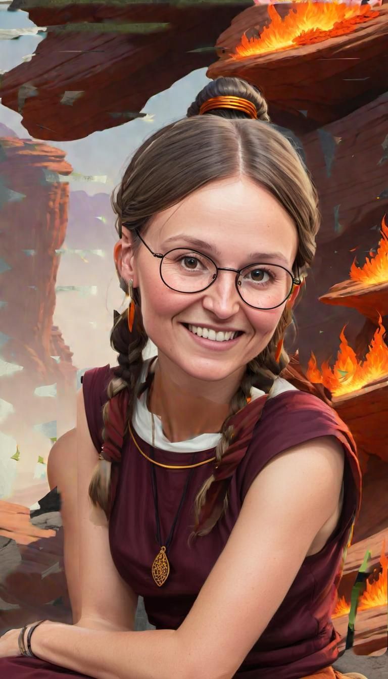 Monk in Lotus Position Cel-Shaded Digital Art