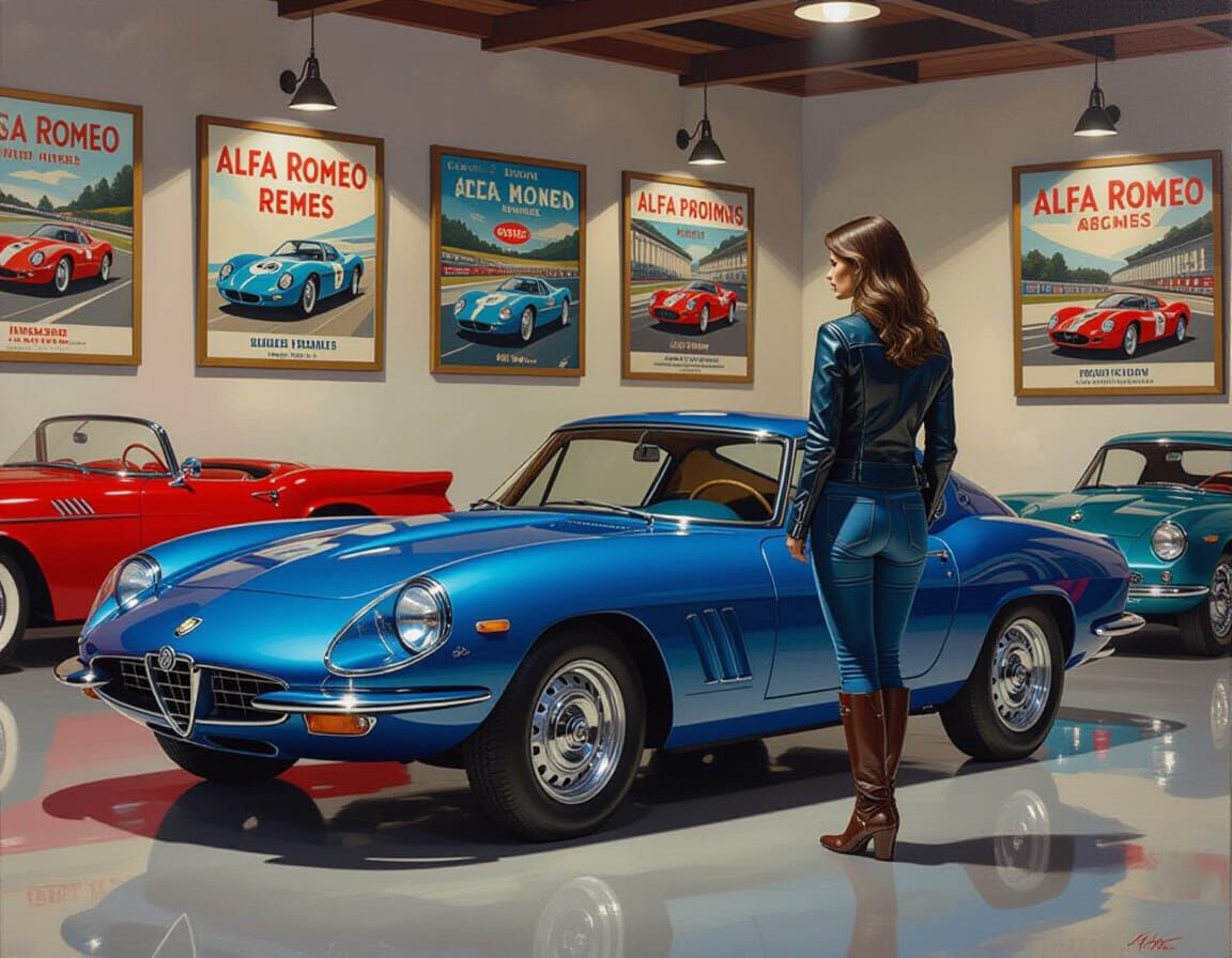 Retro-Modern Sports Car in Royal Blue