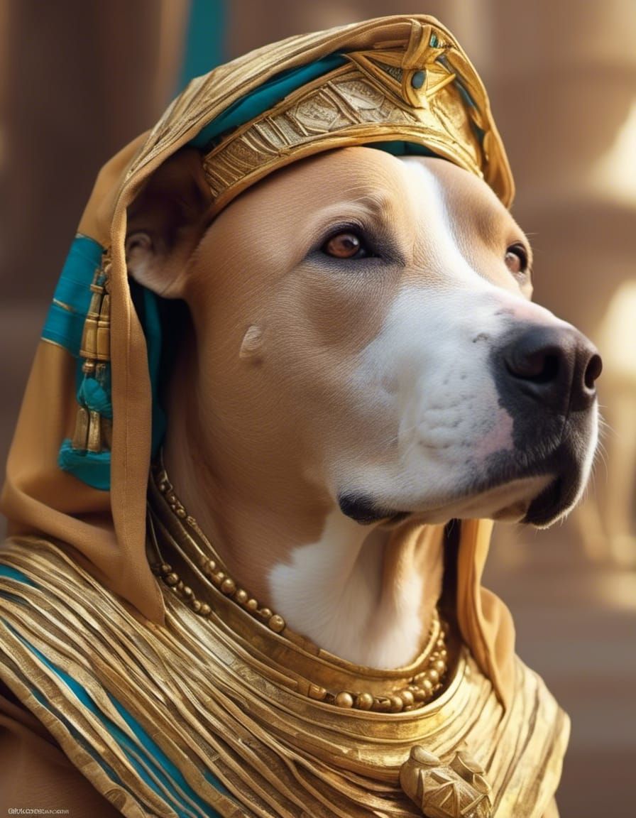Tucker as Pharaoh: Hyperdetailed Portrait