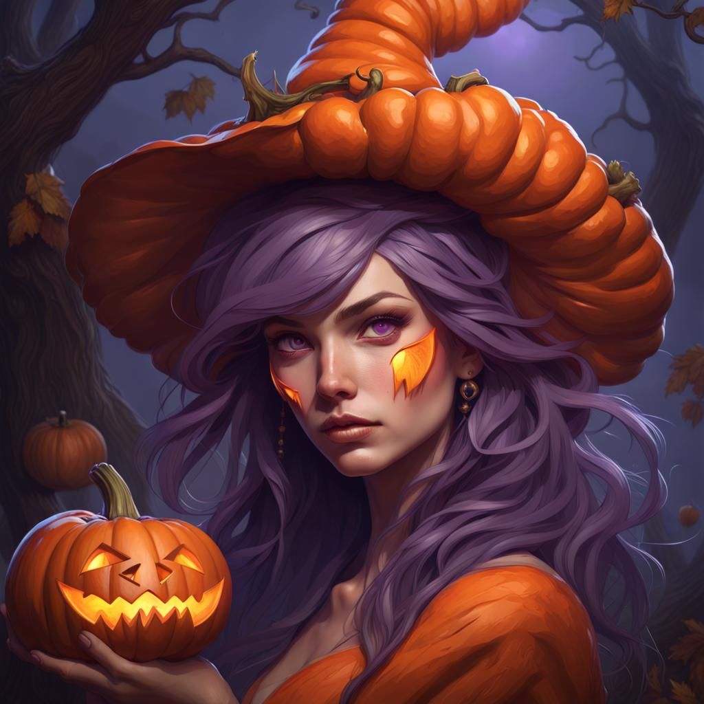 Pumpkin witch