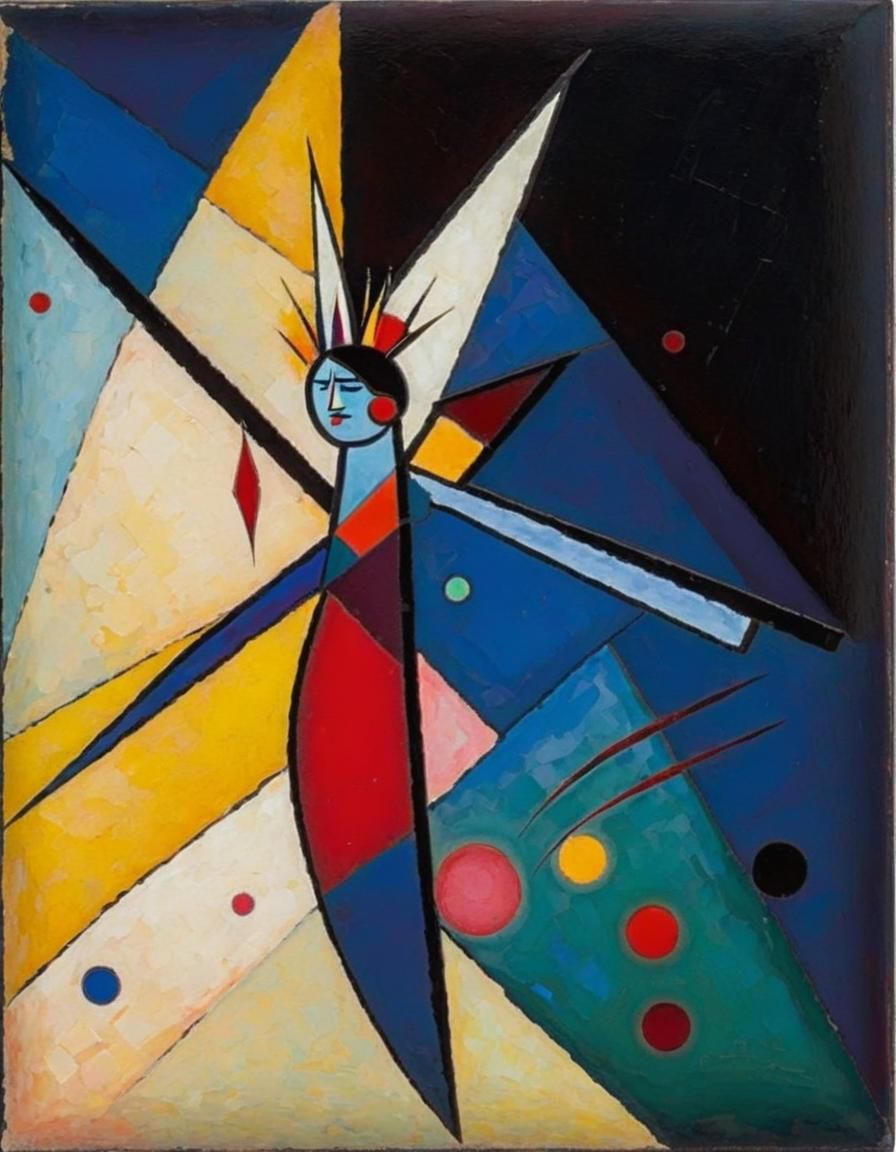 Abstract Fairy in Oil, Kandinsky Style