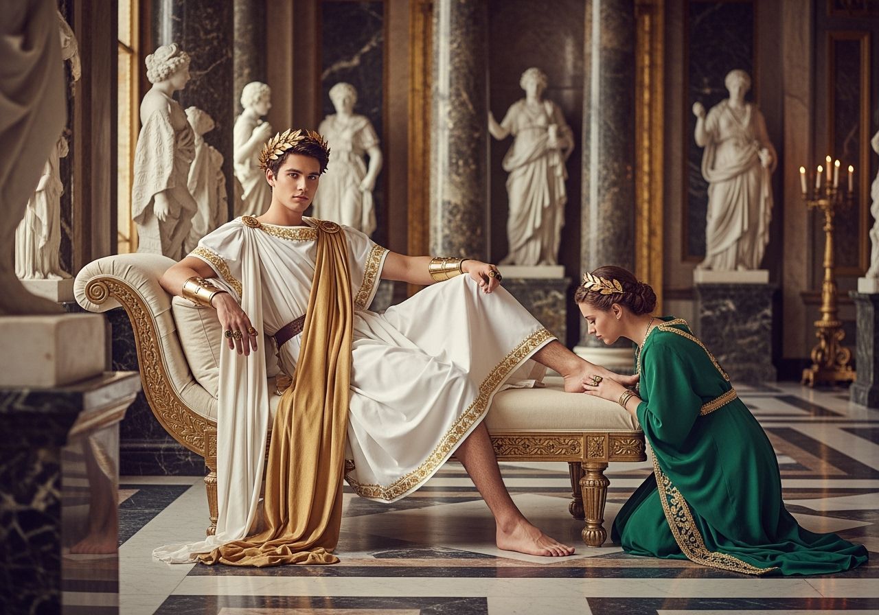 Roman Emperor Lounging in Imperial Palace
