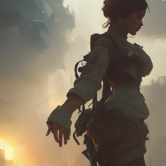 Post-Nuclear Survivor Portrait in Hyperrealistic Style