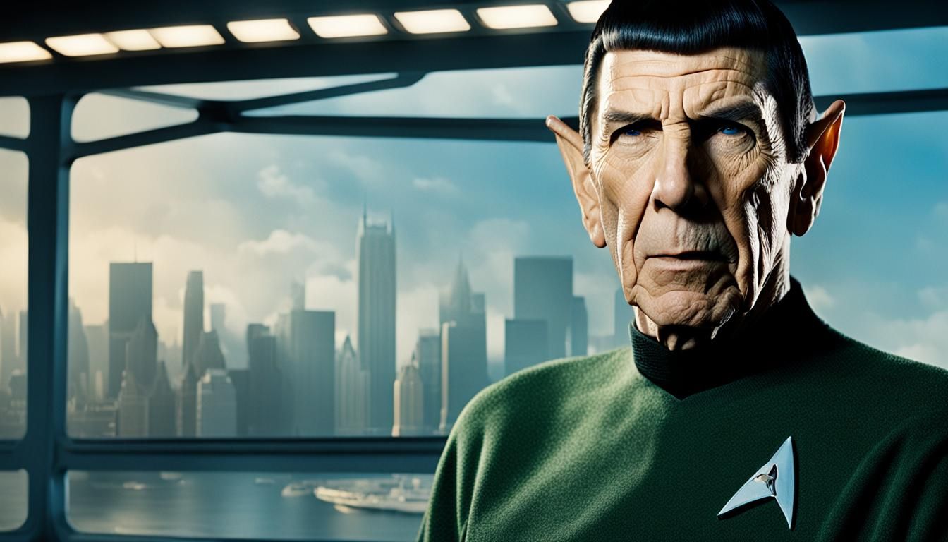 Mr. Spock Portrait on the Starship Enterprise Bridge