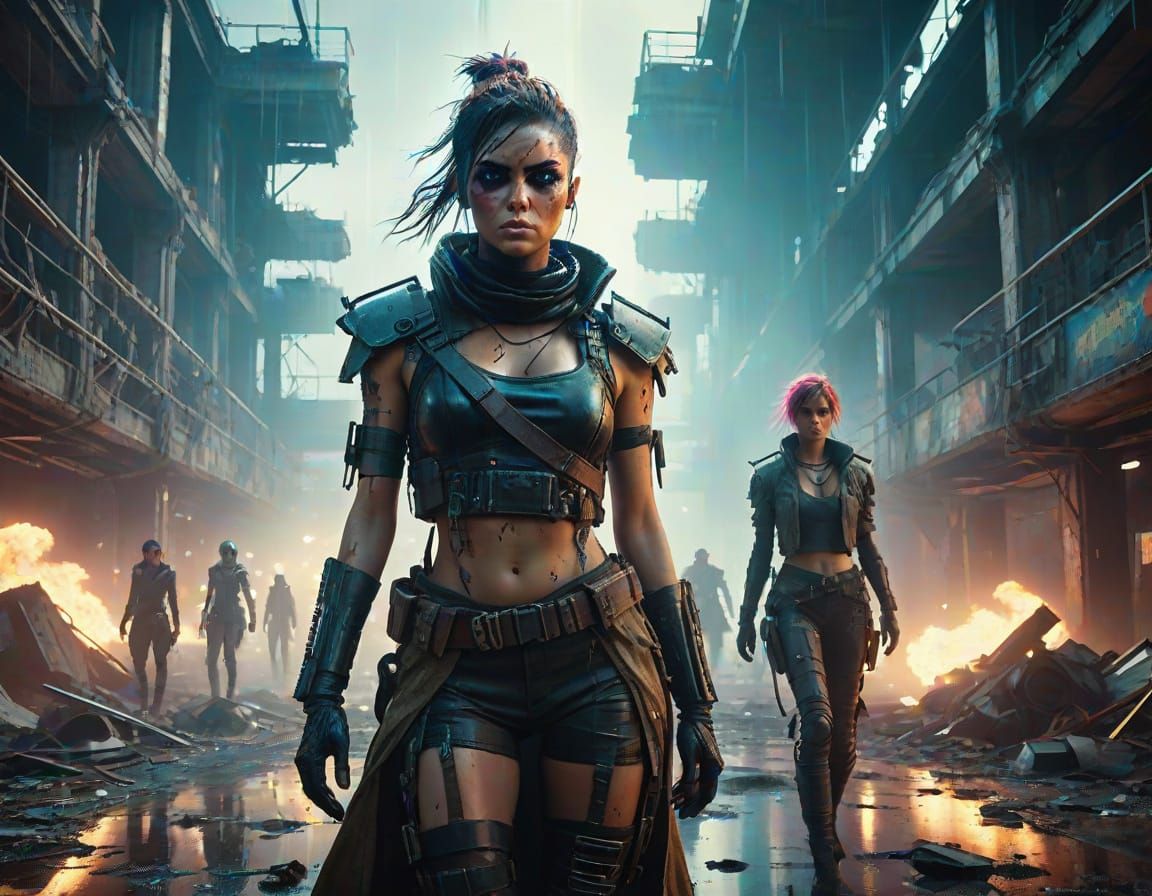 Cyborg Fashionistas Rule a Gritty Post-Apocalyptic Catwalk