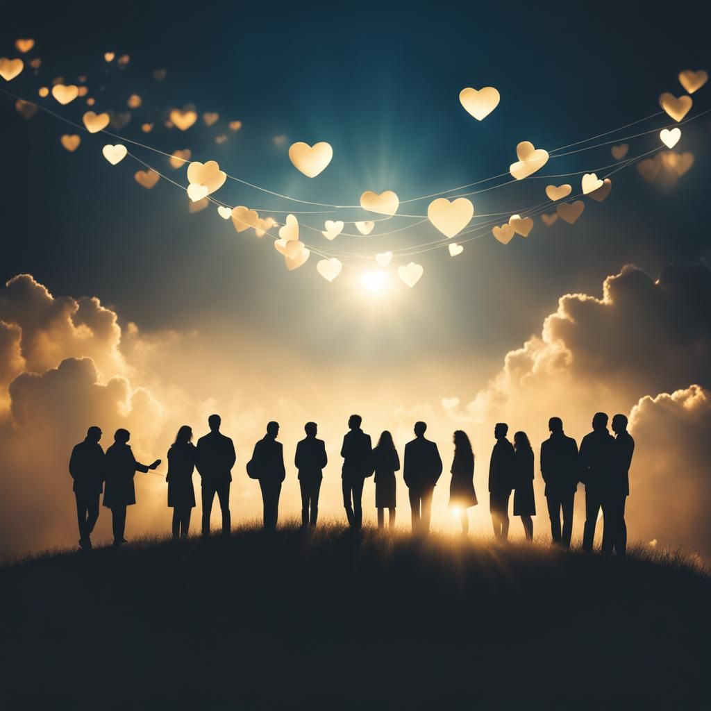 Ethereal Support Network of Light and Hearts