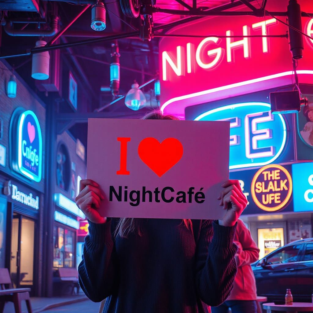 Surreal NightCafe Enthusiast in a Dreamlike Scene