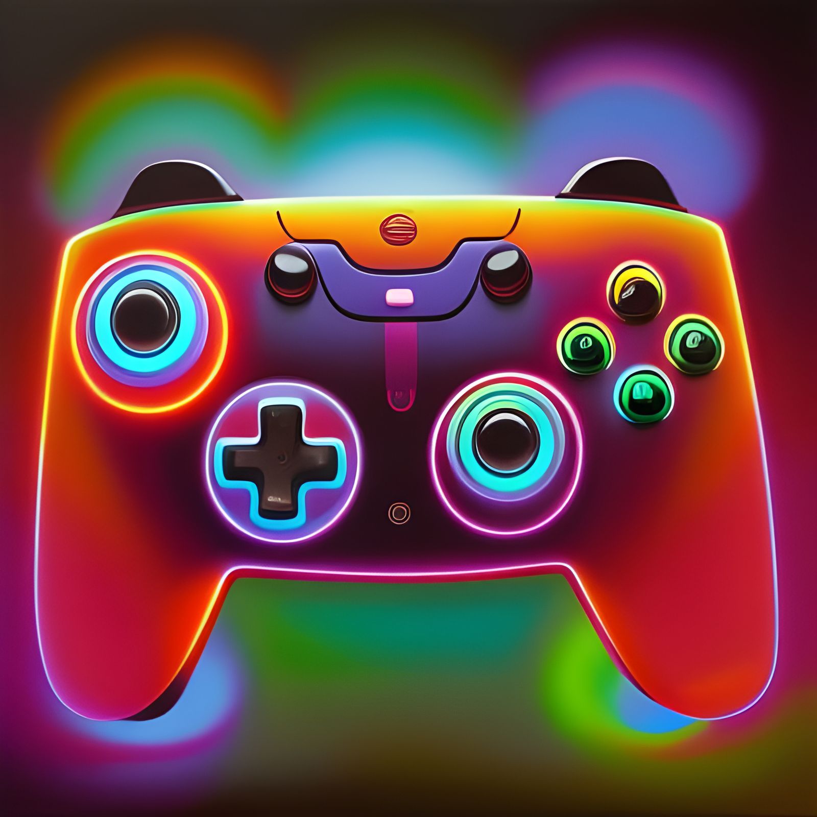 Hypnotic Gamepad in Psychedelic Pop Surrealism