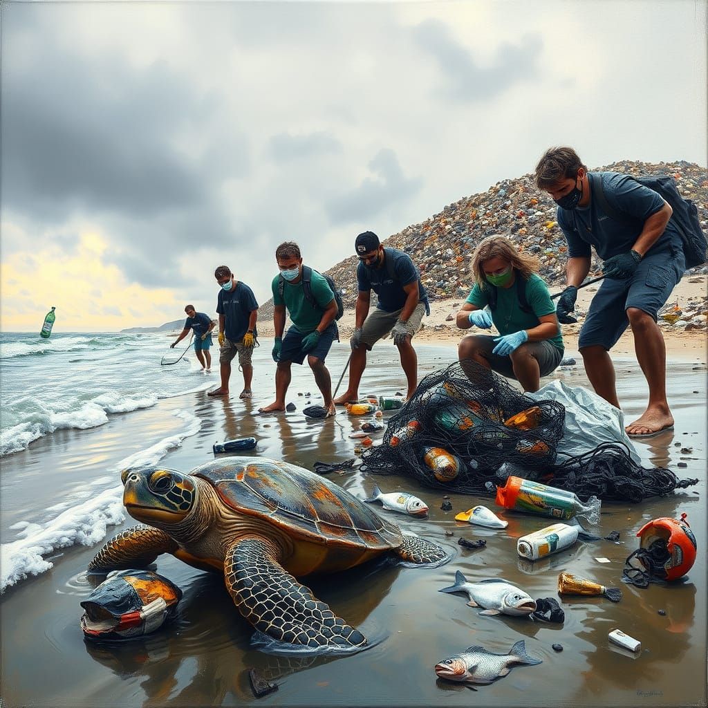 Environmental Activists Battle Plastic Pollution in Desecrat...