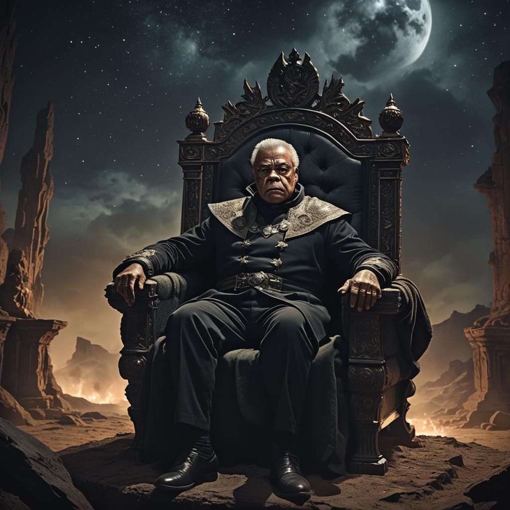 Epic Matte Painting of Man on Throne