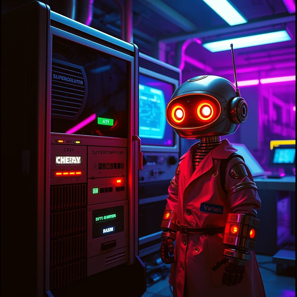 Cray Supercomputer with Synth-Bot in Atmospheric Lab