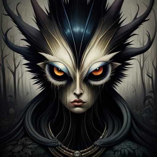 Pop Surrealism Painting of Two Figures