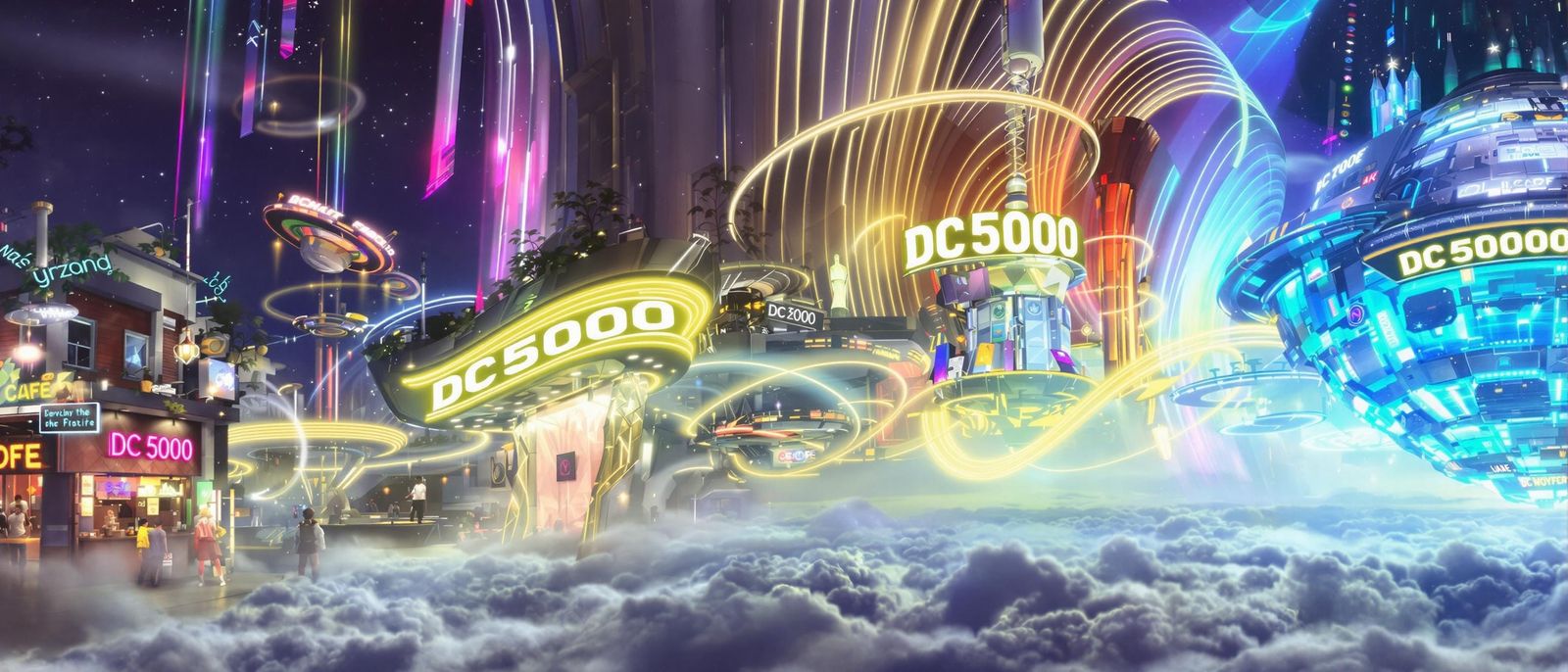 Panoramic Surreal Evolution of NightCafe in Dreamlike Landsc...