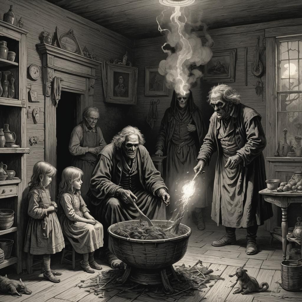 Horrific Heatwave in Grandma's House, Doré Style