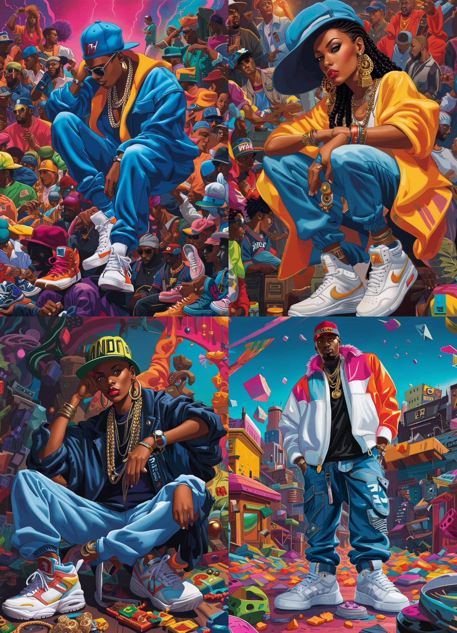 Hip-Hop Fashion Magazine Photospread in Dark Fantasy Style