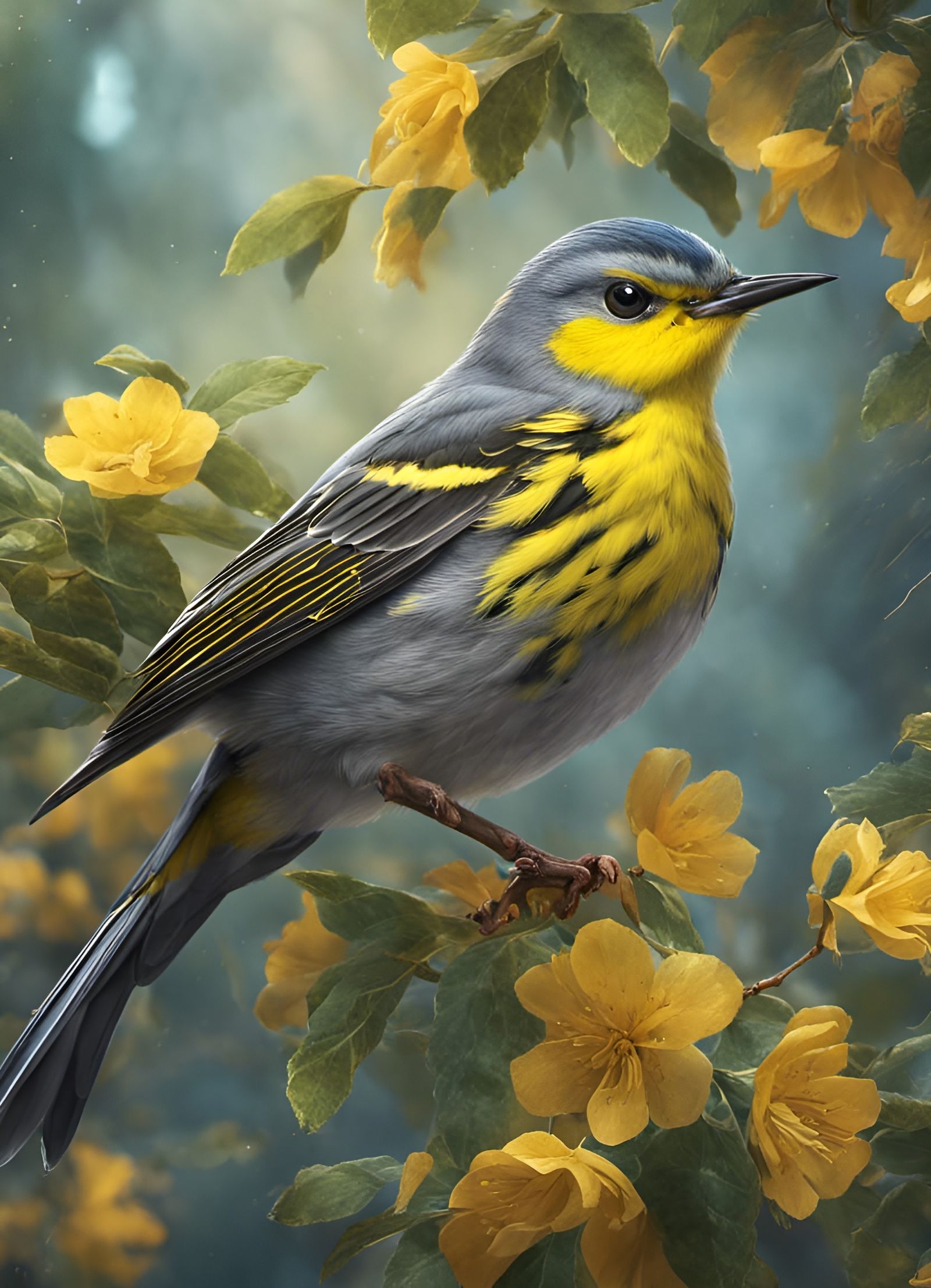 Portrait of Audubon's Warbler