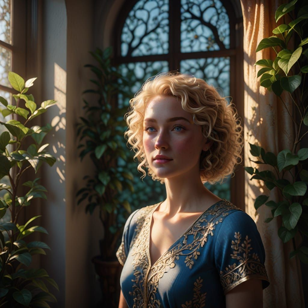 Whimsical Fantasy Portrait in Vibrant Colors