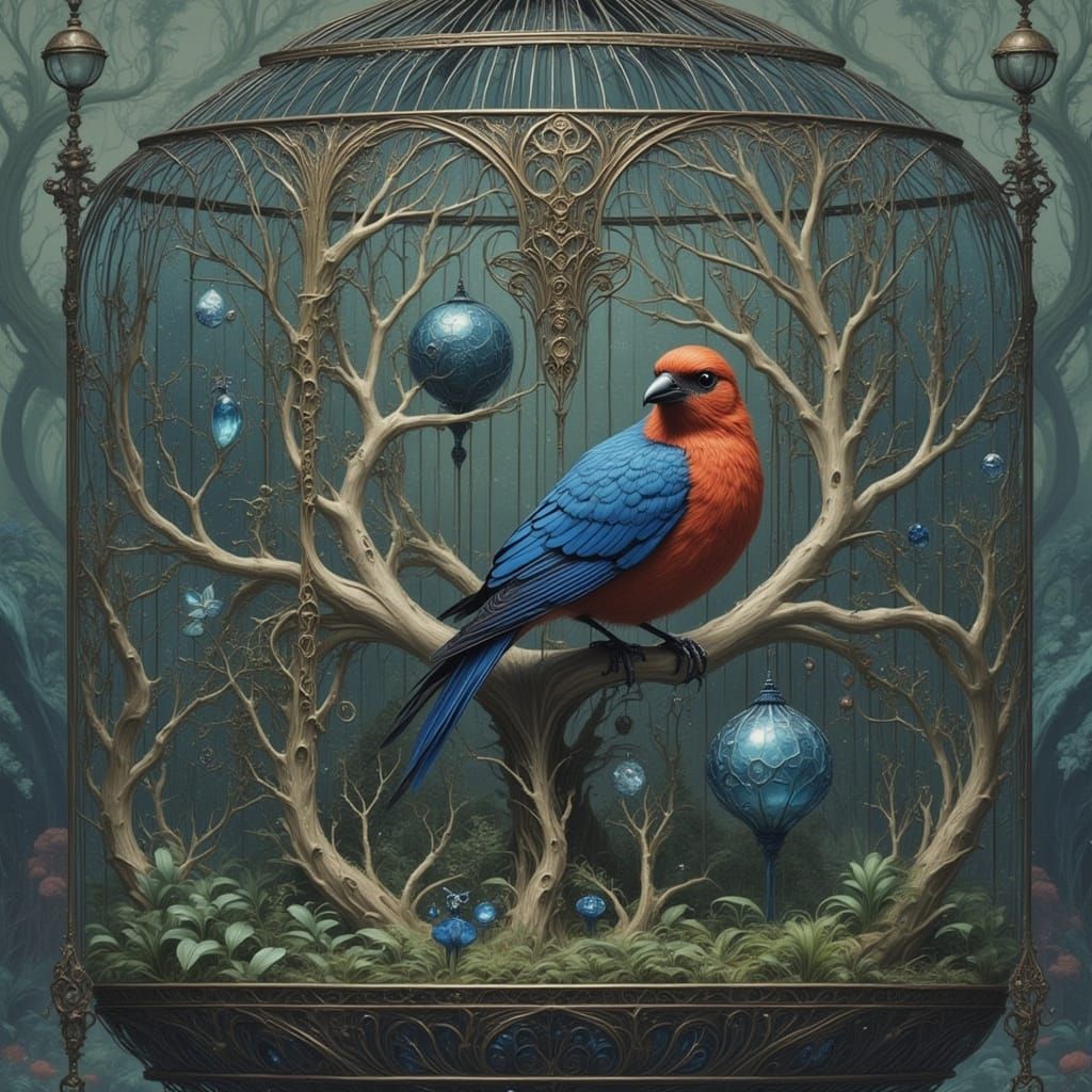 Majestic Bird in Grand Aviary