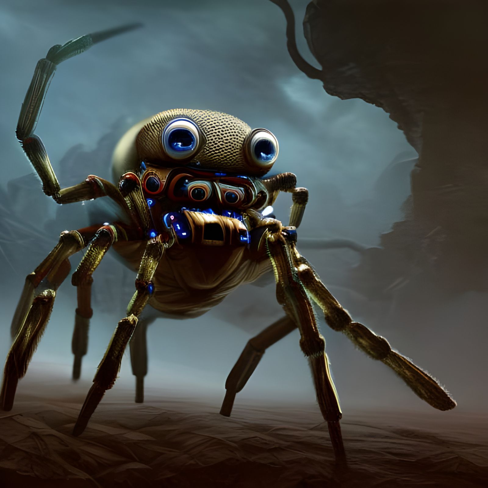 Epic Arachdroid Digital Matte Painting