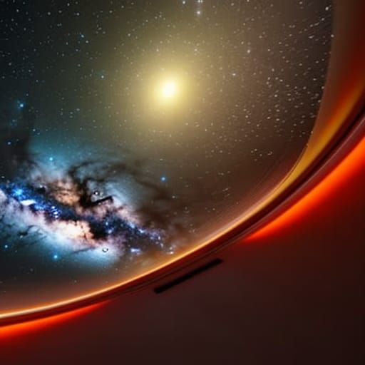 Spectacular Night Sky in Glass Boxes, Photorealistic