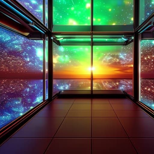 Stunning Milky Way in Glass Boxes: Photorealistic