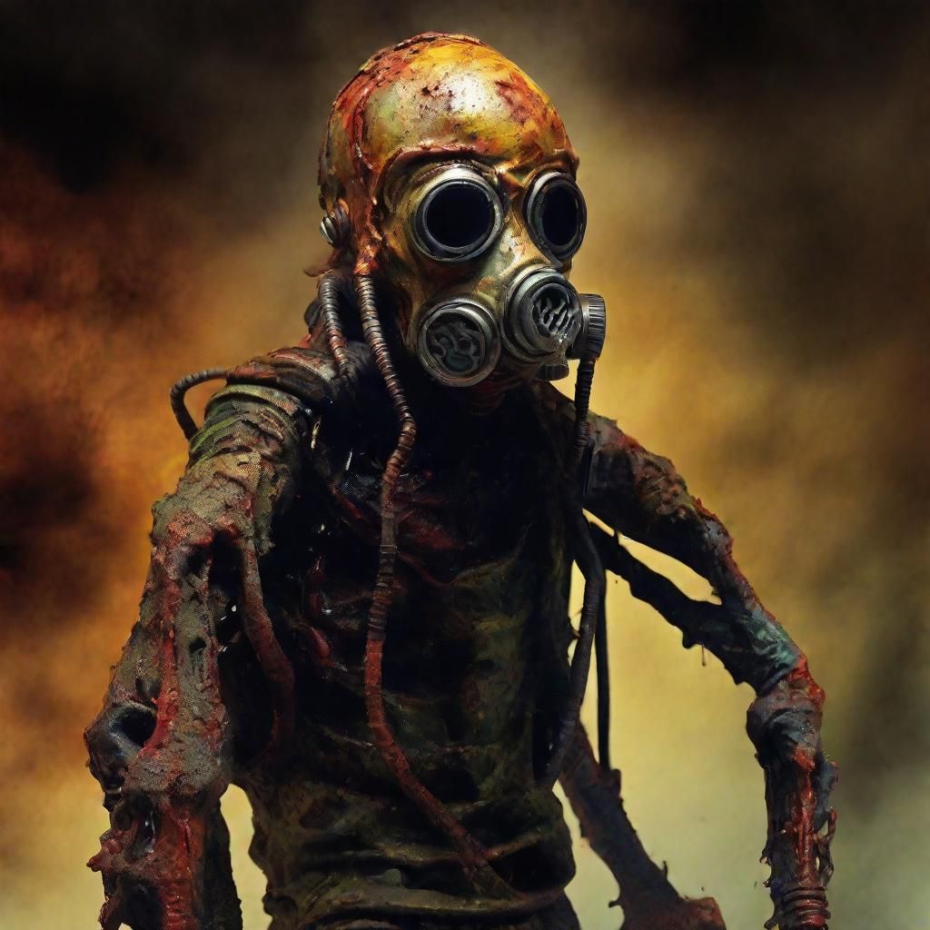 Grotesque Alien Cultist in Grimdark Surrealist Style