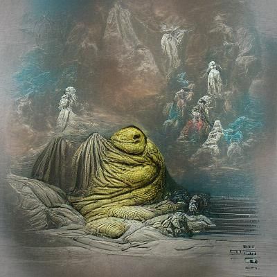Jabba the Hutt as Gustave Doré Print