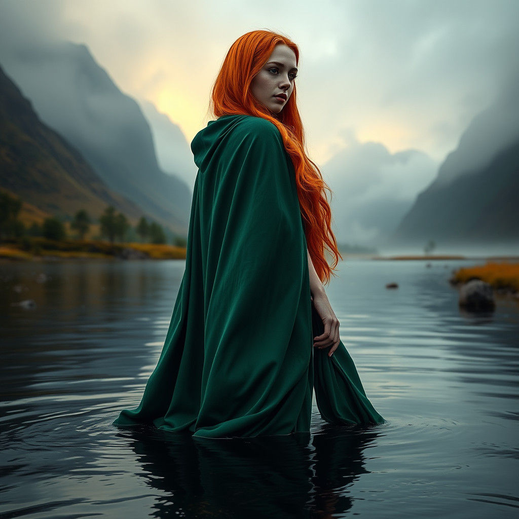 Fiery Celtic Beauty Basks in Scottish Highland Glory