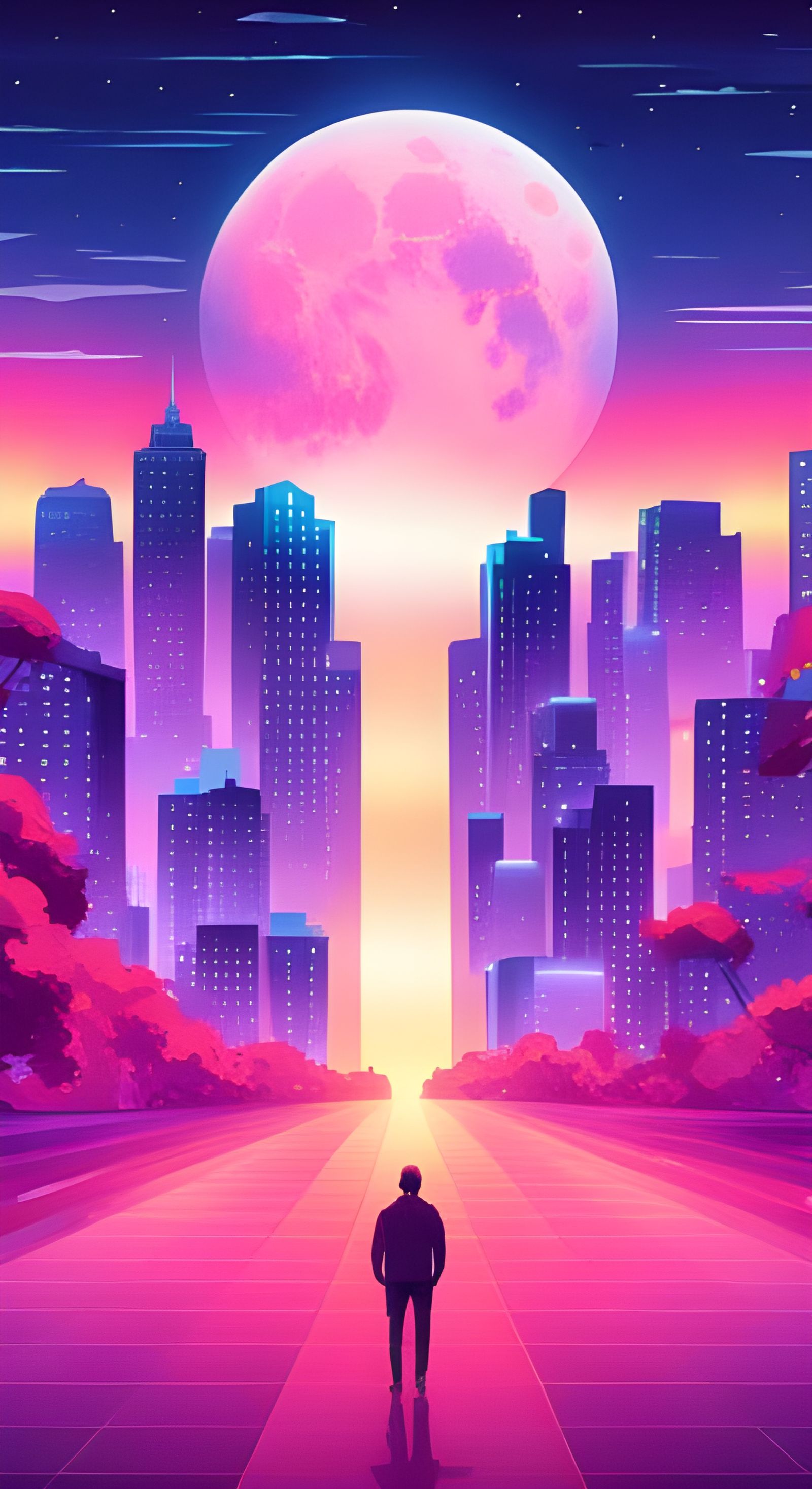 Nostalgic 80s Synthwave Atmospheric Poster Art