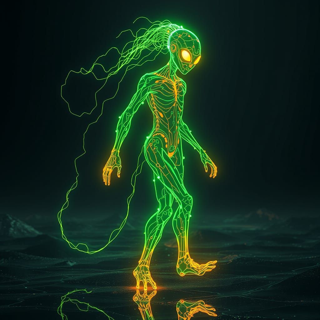 Energy Being in Dreamscape, Digital Art