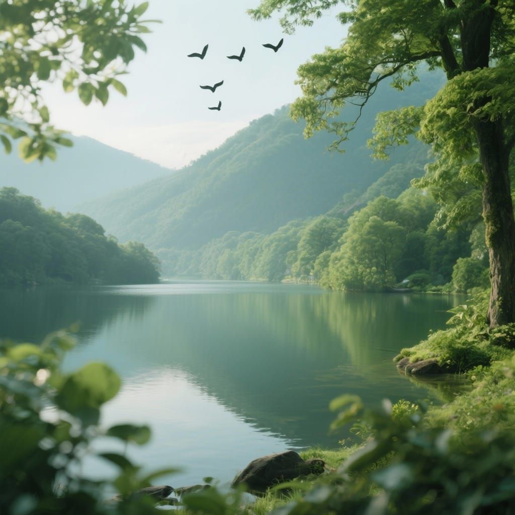 Peaceful Serene Majestic Mountain Landscape