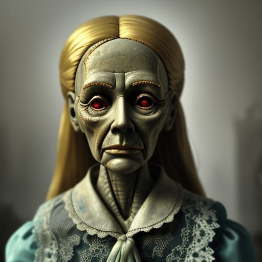 Ethereal Barbie in a Forgotten Dollhouse