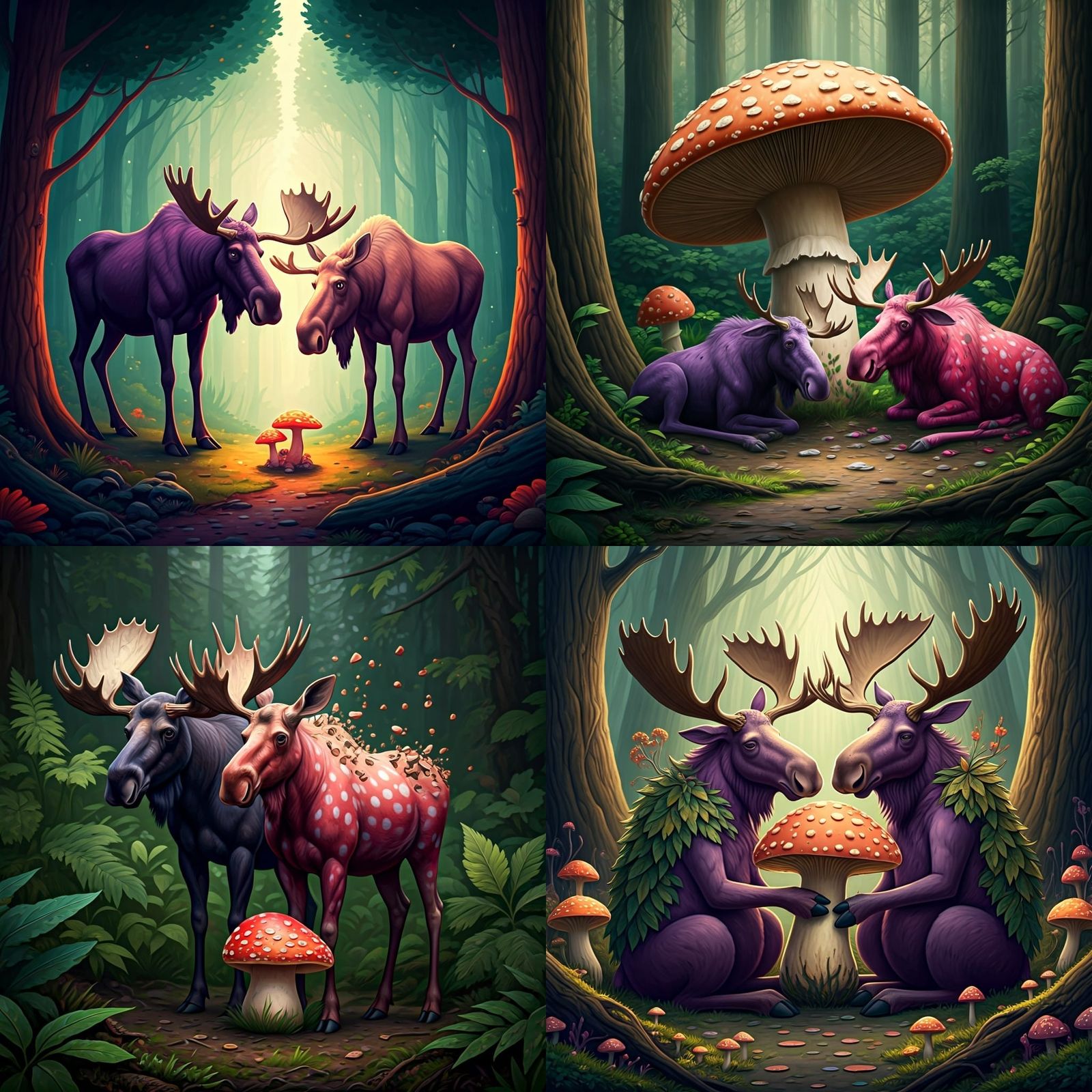Two Purple Moose Resolve Mushroom Dispute