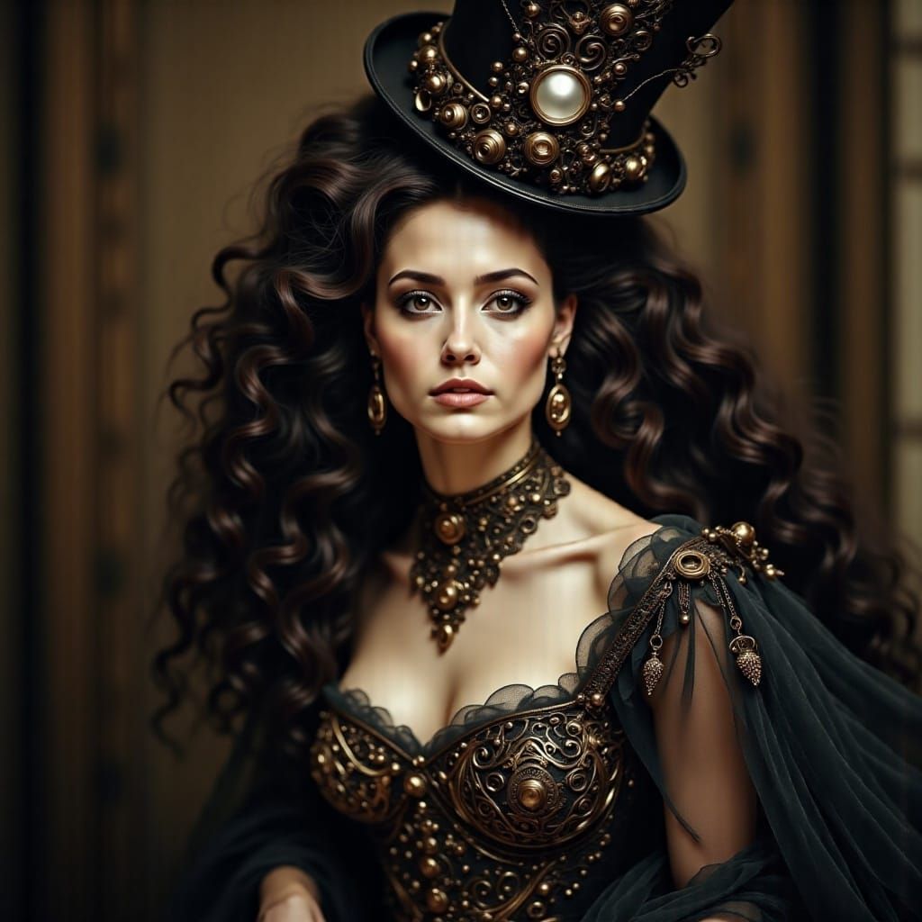 <lora:DarkVibe:1.0>Woman in a hat